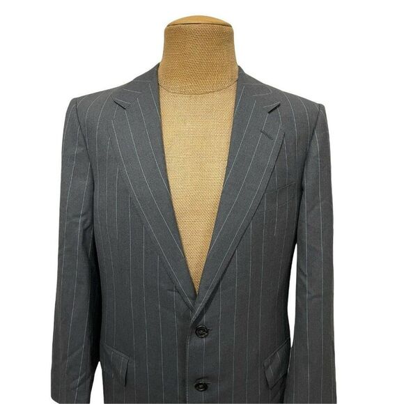 Ermenegildo Zegna Men's Sports Coat Gray‎ Striped 15milmil15 Wool Size 42 C - Picture 2 of 11